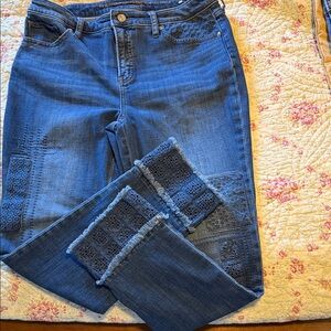 Chico’s Blue Embroidered Women's Jeans